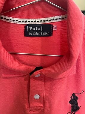 Polo by Ralph Lauren Coral Pink Embroidered Logo Polo